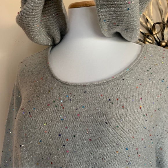 NWT APT. 9 Size XXL Silver Sparkly Sweater & Scarf - Christmas - Picture 3 of 6
